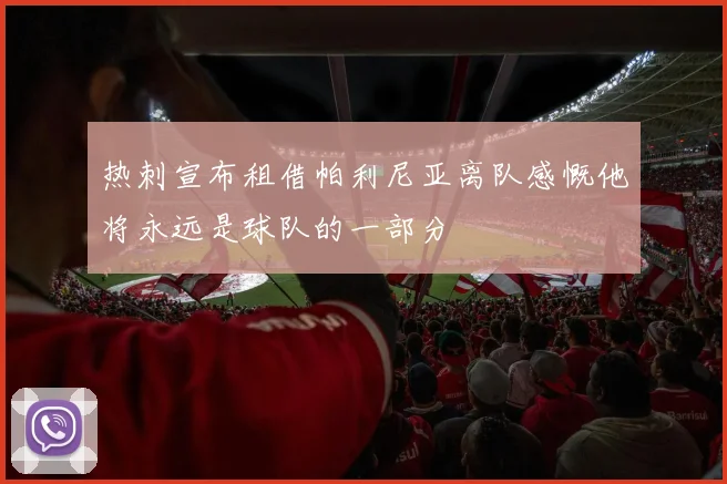热刺宣布租借帕利尼亚离队感慨他将永远是球队的一部分